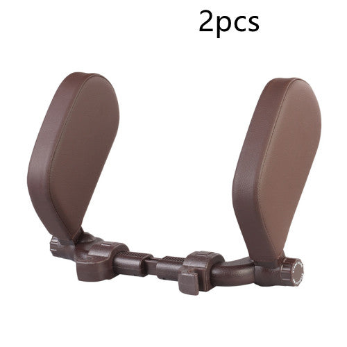 Adjustable Car Seat Neck Pillow – PU Leather | Side Sleep Support | Universal Fit | Multiple Colours | Single & 2pc
