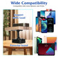 4-in-1 Foldable Wireless Speaker Phone Stand – 5000mAh Power Bank | Bluetooth 5.3 | RGB Light | 360° Rotation