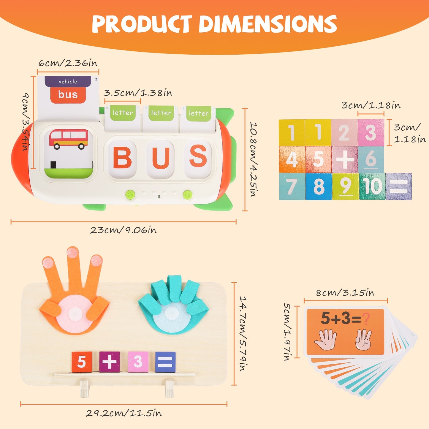Talking Flash Cards & Finger Counting Math Board Set – 162 Cards | Montessori Learning Toy | Ages 3+