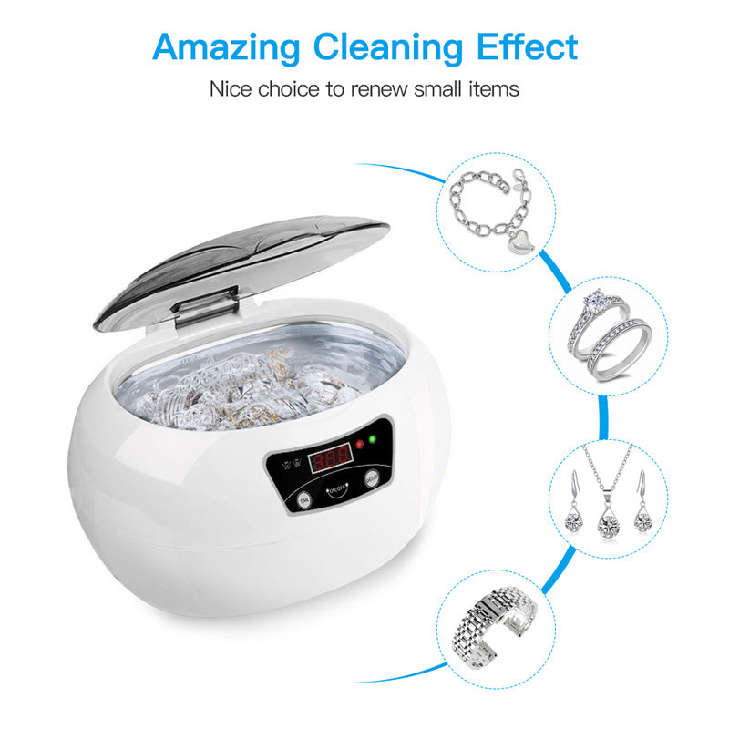 Ultrasonic Cleaning Machine – 40KHz Digital Touch Control | Jewellery, Glasses & Home Use | EU & US Plug