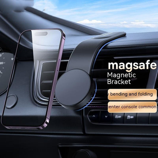 MagSafe Magnetic Bendable Car Phone Mount – 15W Wireless Charging | 360° Rotation | 25N Hold | iPhone 12-15