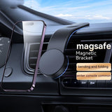MagSafe Magnetic Bendable Car Phone Mount – 15W Wireless Charging | 360° Rotation | 25N Hold | iPhone 12-15