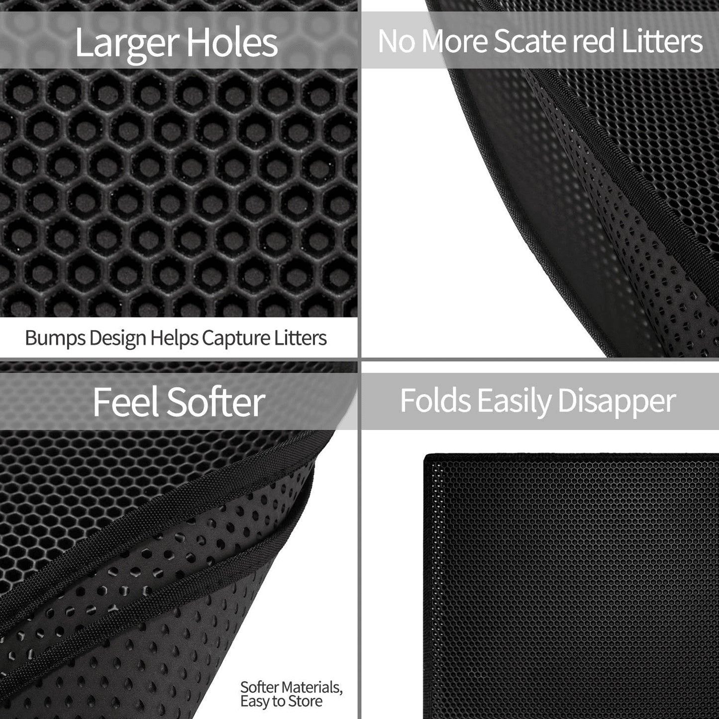Honeycomb Double-Layer Cat Litter Trapping Mat – Waterproof, Non-Slip & Easy to Clean