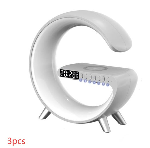 Smart G-Shaped LED Atmosphere Lamp with Bluetooth Speaker & Wireless Charger