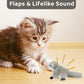 Interactive Flapping Squirrel Cat Toy – Rechargeable Touch-Activated Plush Kicker