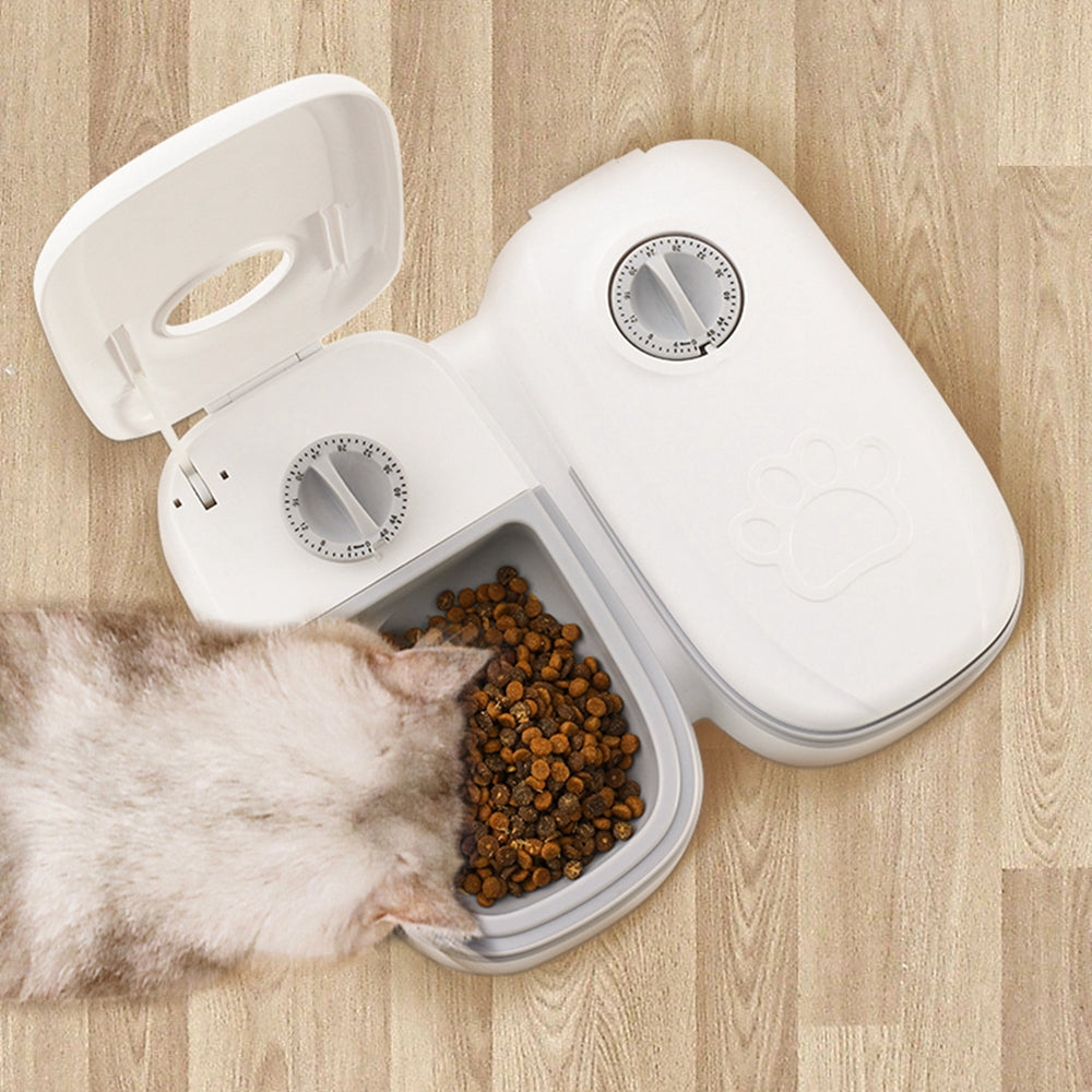 2-in-1 Gravity Pet Feeder & Water Dispenser – Auto Food & Water Supply | No Electricity | Cats & Dogs | Single & Double Meal