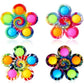 Flower Bubble Sensory Fidget Toy Set – 4-Pack Pop It Stress Relief | Kids Brain Training | Decompression Toy