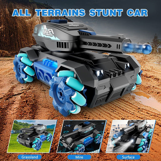 RC Tank Toy – 2.4G Remote & Gesture Control | 4WD | Water Bomb Launcher | Kids Gift