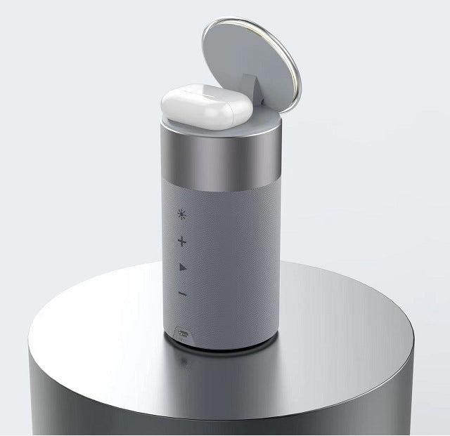 3-in-1 Wireless Charger, Bluetooth Speaker & Touch Lamp – Phone & Earphone Charging | Home & Office