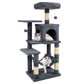 44-Inch Multi-Level Cat Tree with Condo, Hammock & Spacious Top Perch – Indoor Cat Tower (Gray)