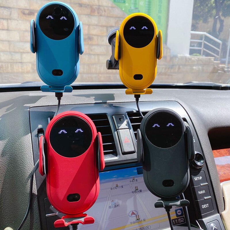Infrared Auto-Clamping Car Wireless Charger & Phone Holder – 10W Fast Charge | 360° | Universal 4–6.5" | 4 Colours