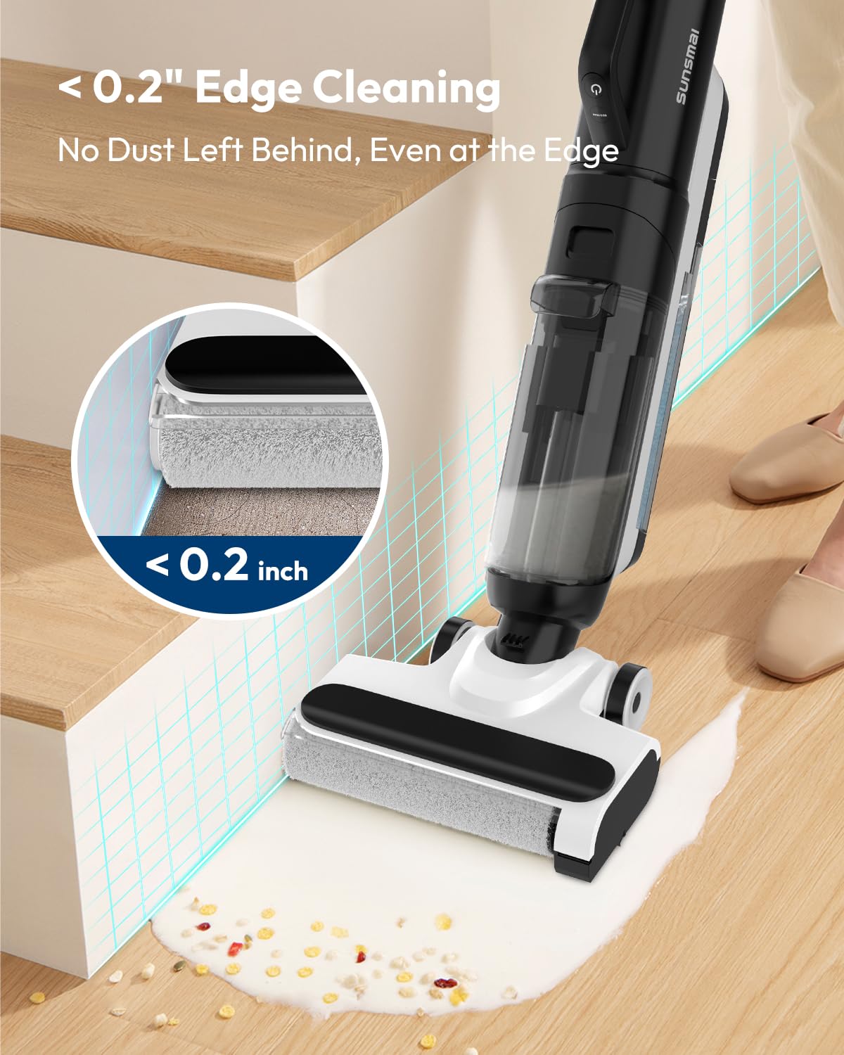 5-in-1 Cordless Wet & Dry Vacuum Cleaner – 55 Min Runtime | Self-Cleaning | Detachable Handheld | All Floors