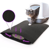 Honeycomb Double-Layer Cat Litter Trapping Mat – Waterproof, Non-Slip & Easy to Clean