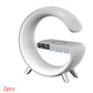 Smart G-Shaped LED Atmosphere Lamp with Bluetooth Speaker & Wireless Charger