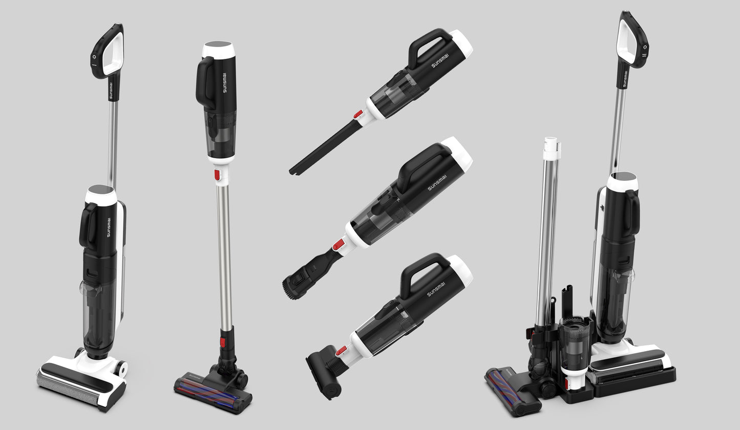 5-in-1 Cordless Wet & Dry Vacuum Cleaner – 55 Min Runtime | Self-Cleaning | Detachable Handheld | All Floors