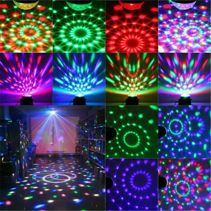 Disco Party Light – Sound Activated LED DJ Ball with Remote | 7 Colours | Strobe Dance Lamp