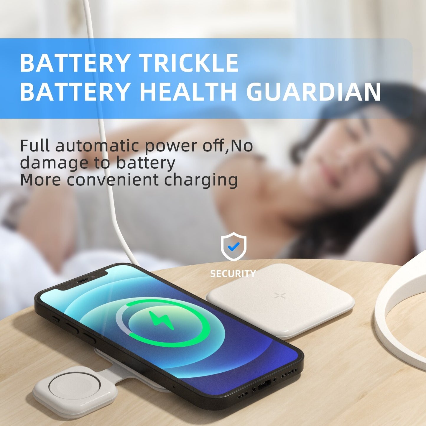 3-in-1 Magnetic Foldable Wireless Charging Station – 15W Fast Charge | Phone, Watch & Earbuds