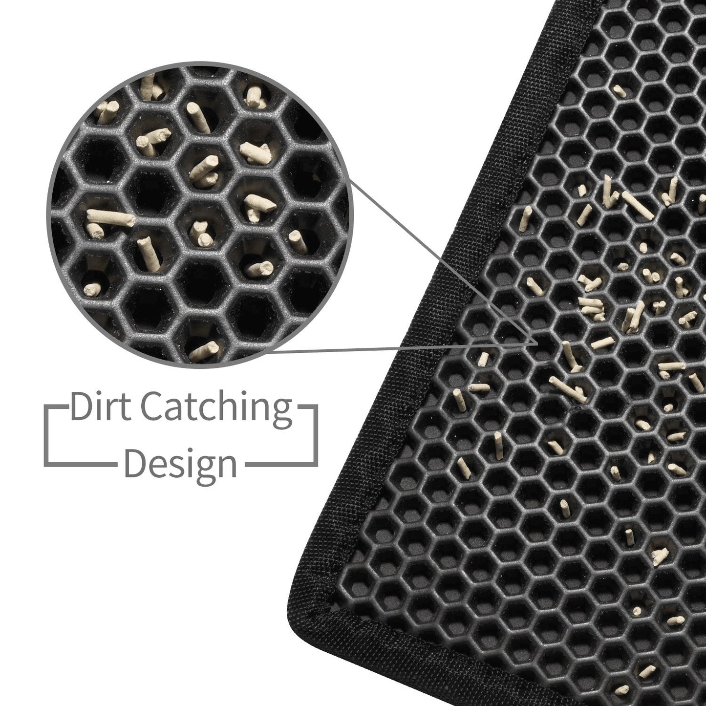 Honeycomb Double-Layer Cat Litter Trapping Mat – Waterproof, Non-Slip & Easy to Clean