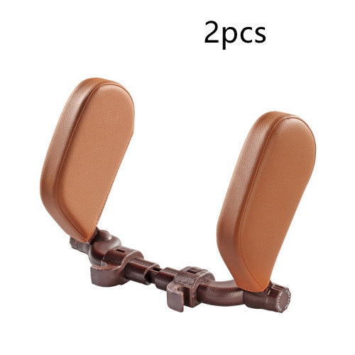Adjustable Car Seat Neck Pillow – PU Leather | Side Sleep Support | Universal Fit | Multiple Colours | Single & 2pc