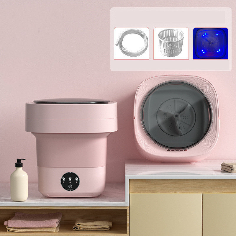Portable Foldable Mini Washing Machine – Compact Laundry for Travel & Small Spaces