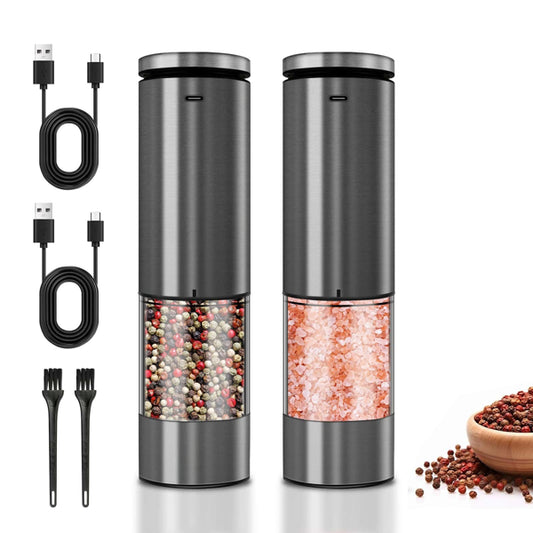 Electric Salt & Pepper Grinder Set – Battery-Powered, Adjustable Coarseness | 2-Pack