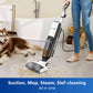4-in-1 Steam Vacuum Mop – Self-Cleaning, Wet & Dry | 100°C Steam | LED Display | Hardwood & Carpet