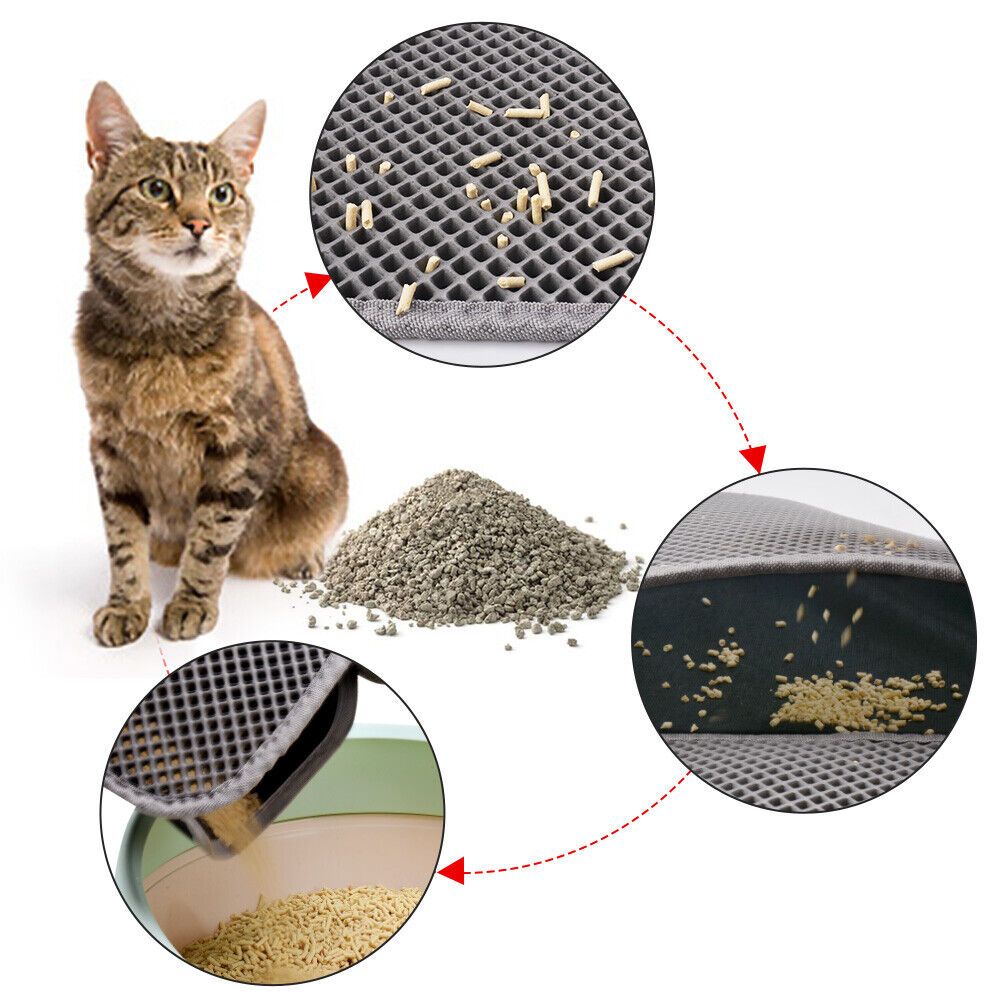 Honeycomb Double-Layer Cat Litter Trapping Mat – Waterproof, Non-Slip & Easy to Clean