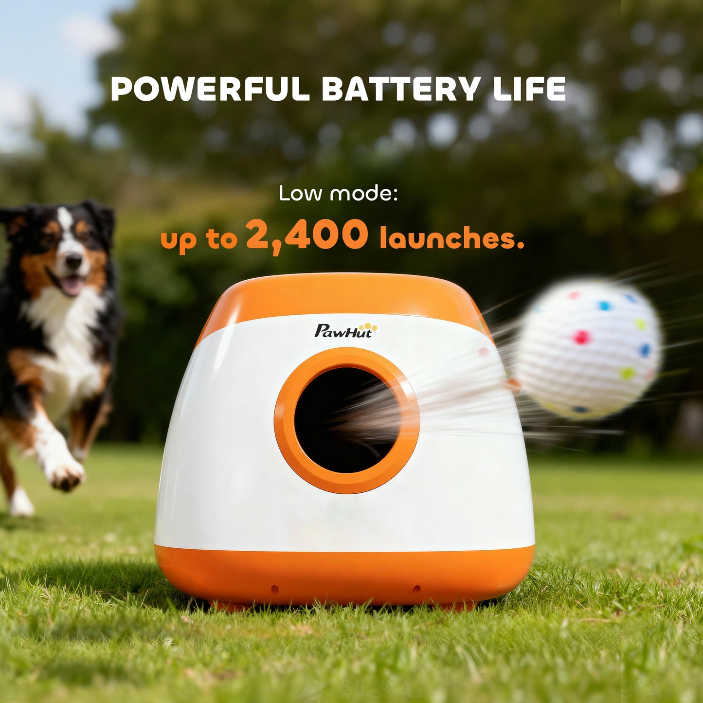 Automatic Dog Ball Launcher – Adjustable Distance up to 79 ft with Remote Control