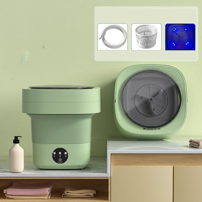 Portable Foldable Mini Washing Machine – Compact Laundry for Travel & Small Spaces